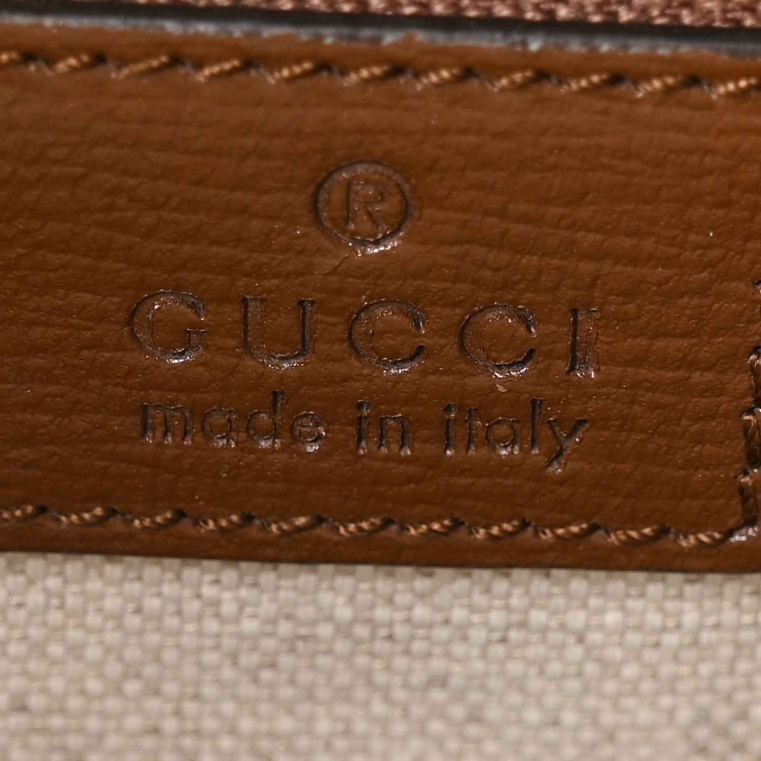 Gucci GG Supreme Monogram Azalea Calfskin Retro Interlocking G Buckle Backpack Beige Ebony Brown Sugar 6 of 11