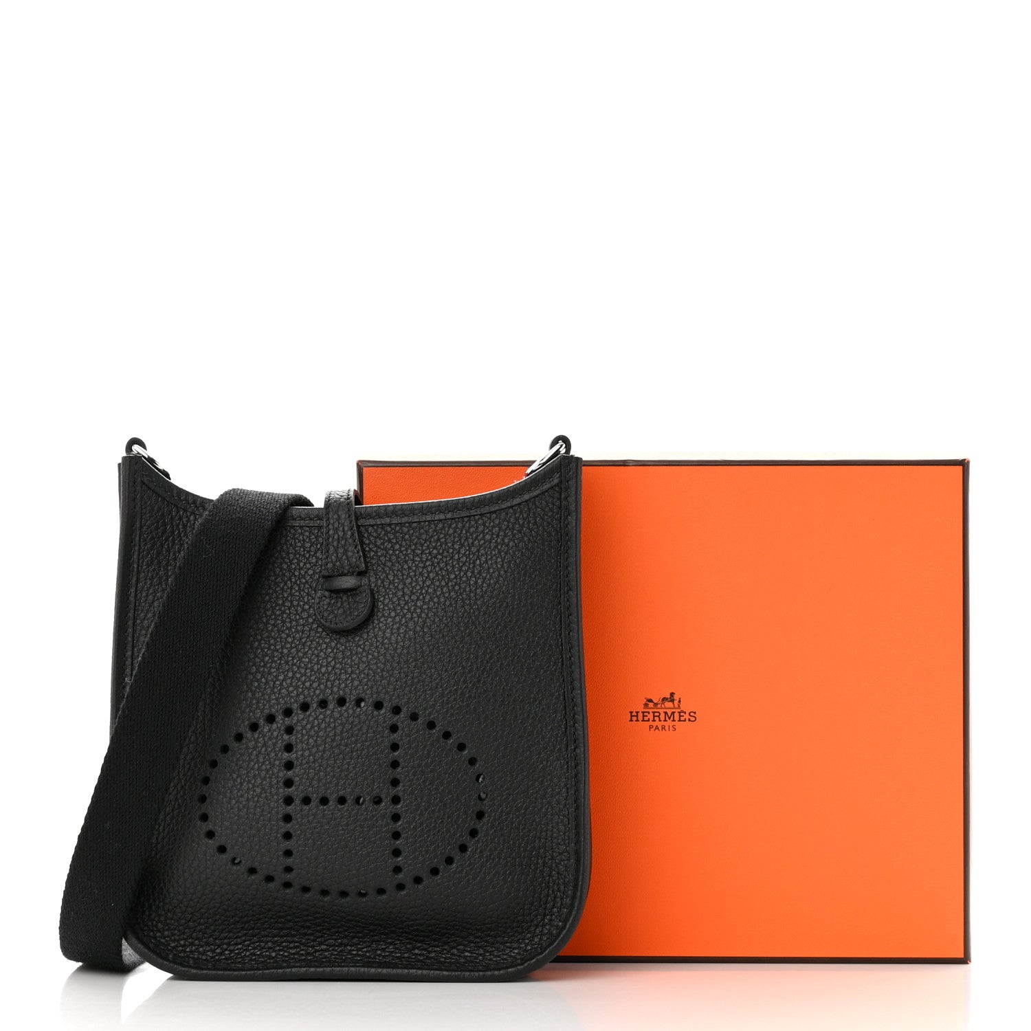 Hermes Taurillon Clemence Evelyne TPM Black 11 of 11