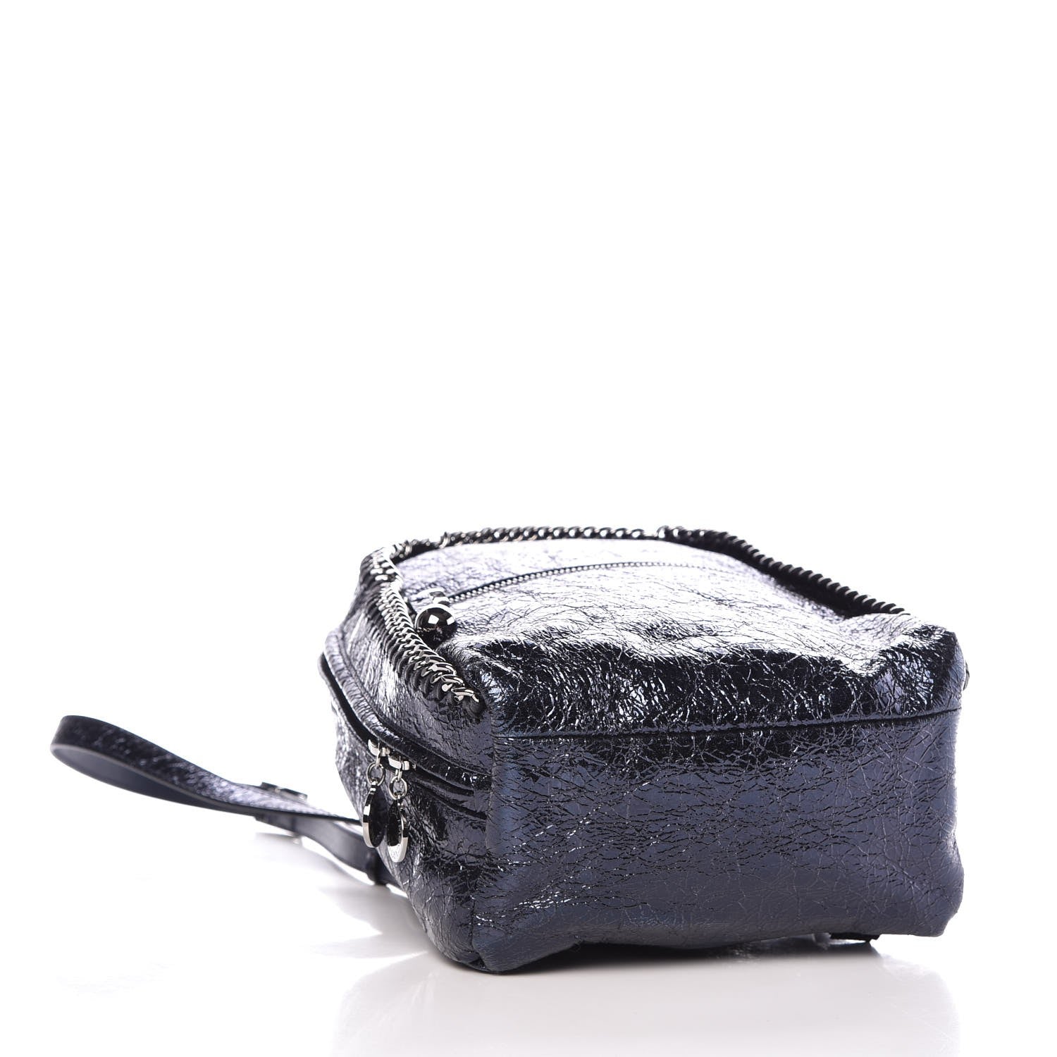 Stella McCartney Metallic Crackle Mini Falabella Backpack Blue 4 of 7