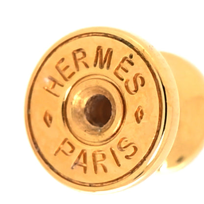 Hermes Gold Lacquered Mini Pop H Earrings White 4 of 6