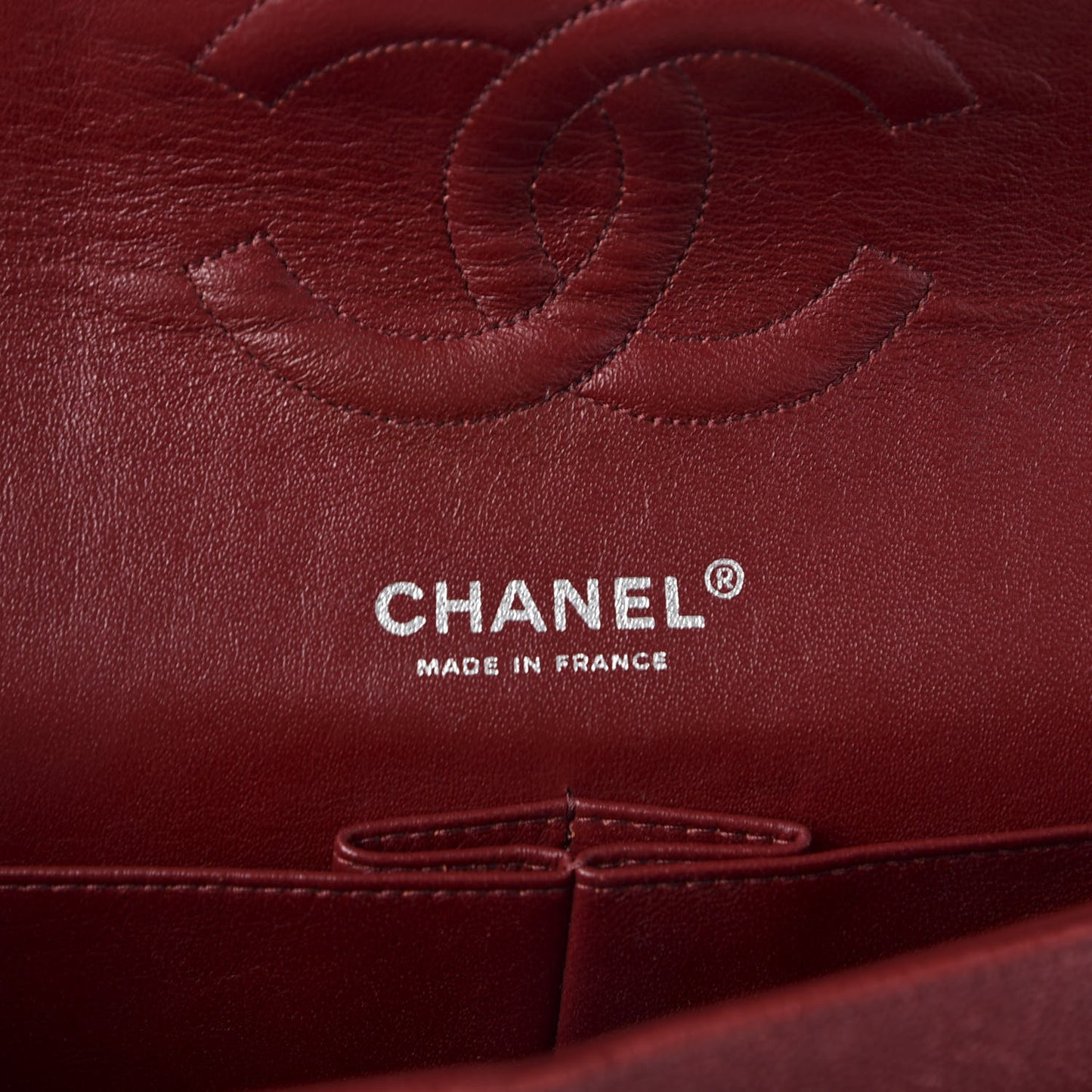 Washed Caviar Quilted 2.55 Reissue 225 Bijoux Chain Flap Red