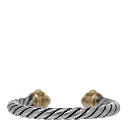 David Yurman Sterling Silver 14K Yellow Gold Diamond Pearl Renaissance Ring 50 5.25 3 of 5