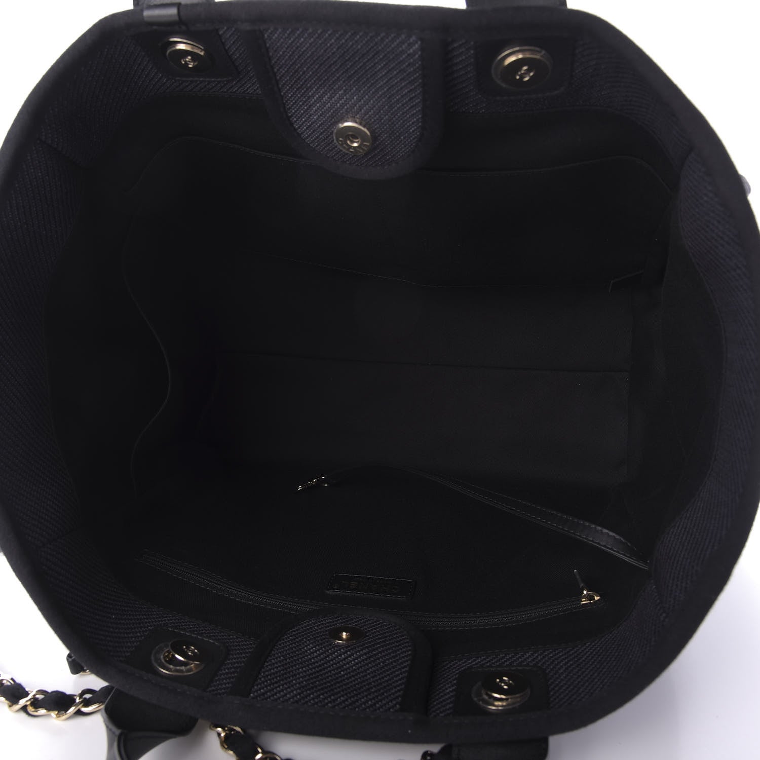 Chanel Mixed Fibers Calfskin Medium Deauville Tote Black 5 of 10