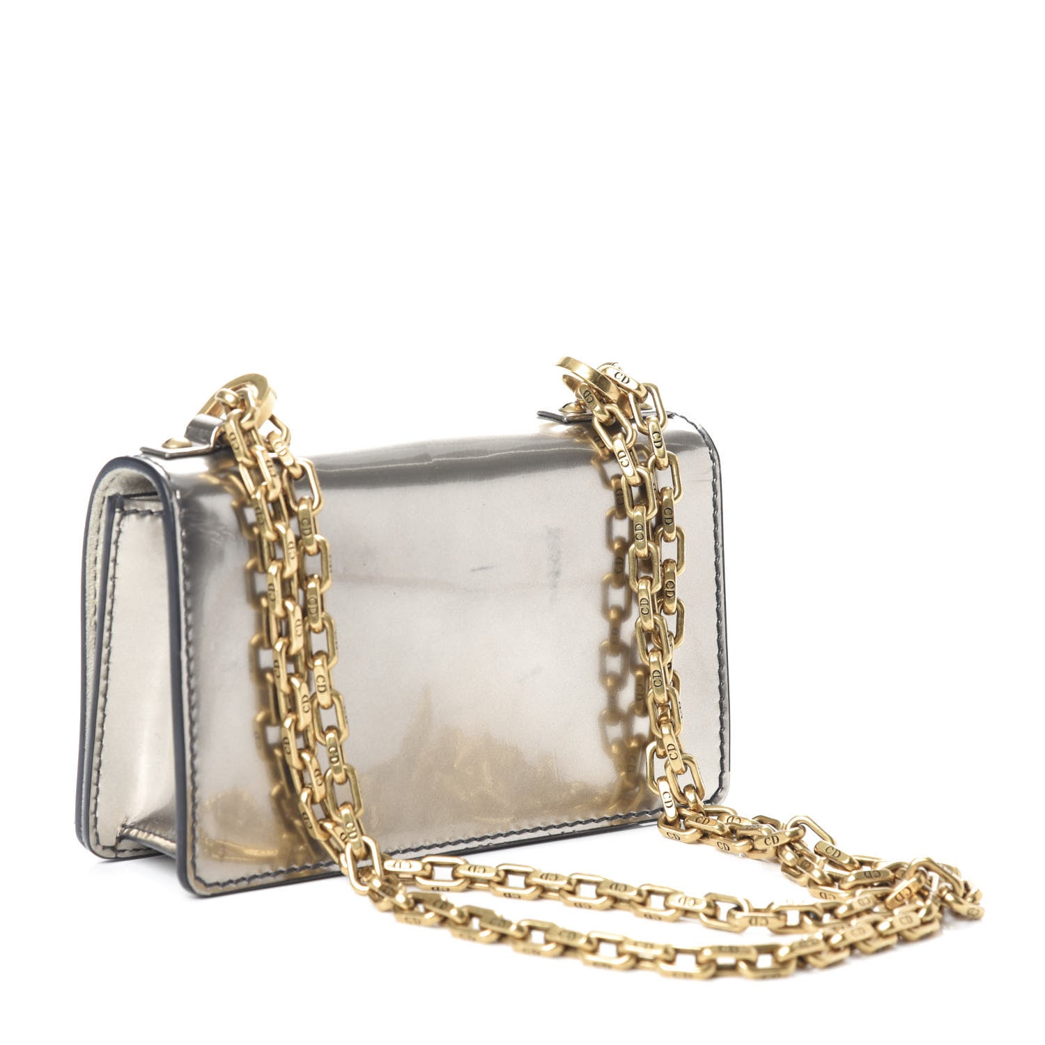 Christian Dior Metallic Calfskin J'Adior Mini Chain Flap Bag Silver 3 of 8