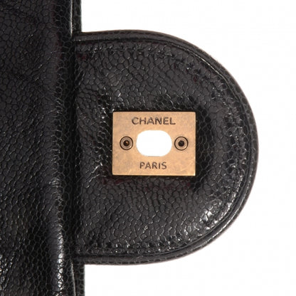 Chanel Crumpled Grained Calfskin Quilted Large Shiva Flap Black 8 of 8