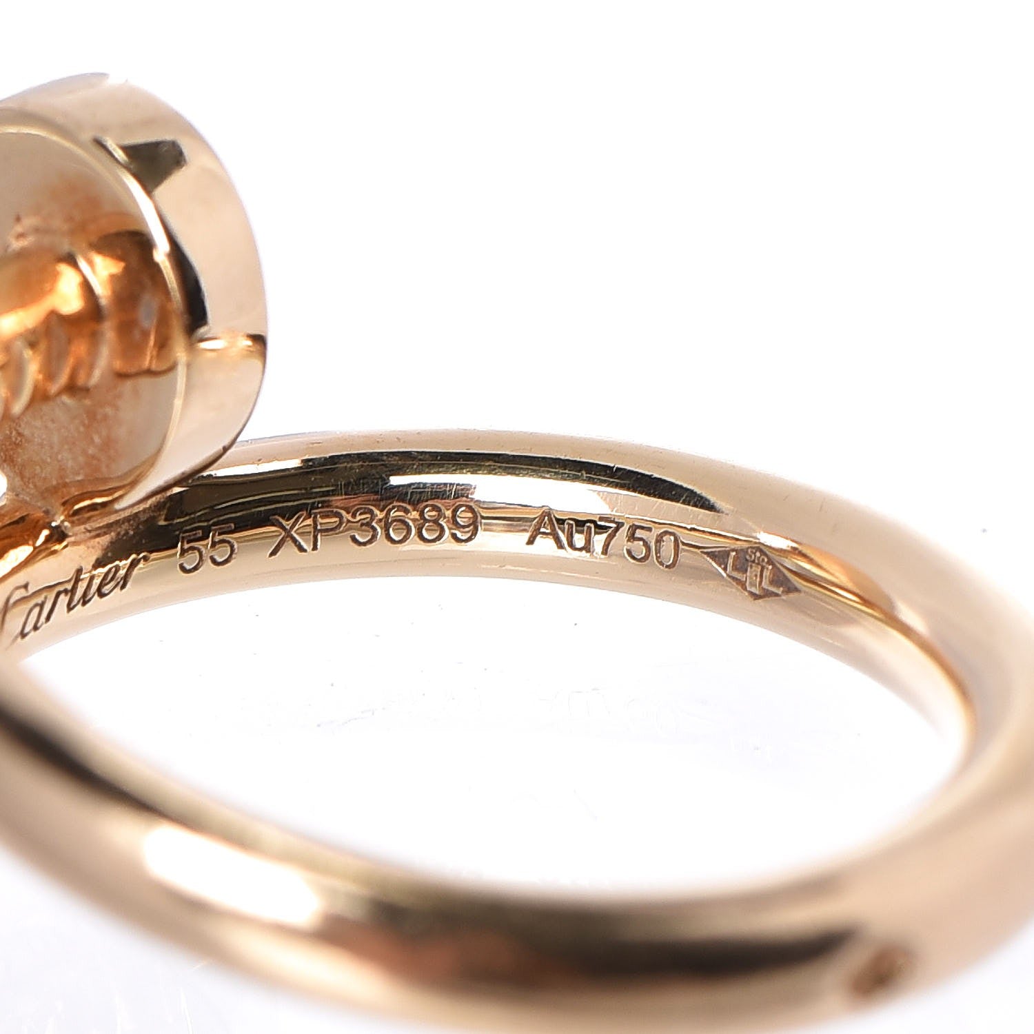 Cartier 18K Yellow Gold Juste Un Clou Ring 55 7.25 6 of 7