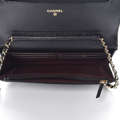 Chanel Caviar Quilted Wallet On Chain WOC Black 5 of 9