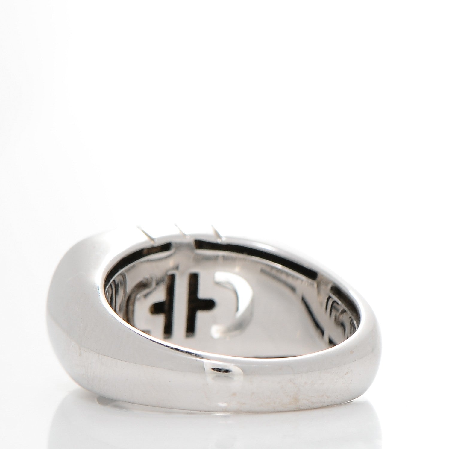 Bulgari BVLGARI 18K White Gold Parentesi Ring 6.5 3 of 4