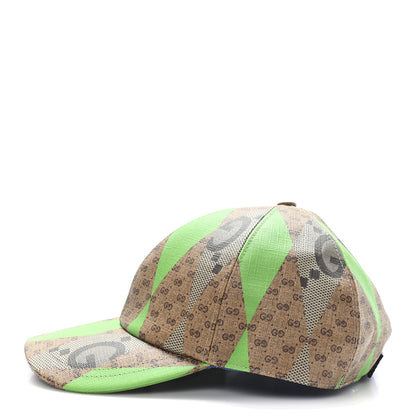 Gucci GG Supreme Monogram Mix Textured Patchwork Rhombus Baseball Hat XL Beige 4 of 9