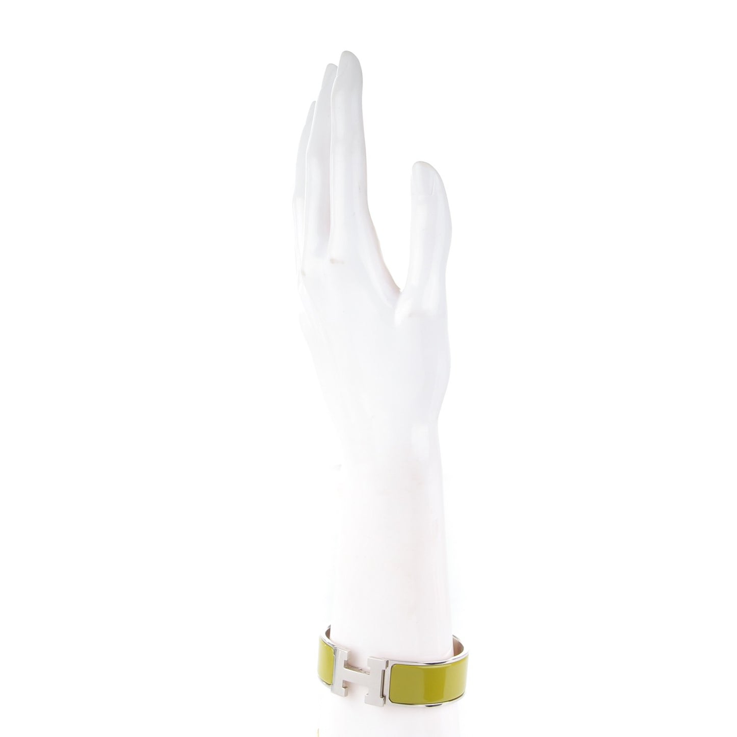 Enamel Wide Clic Clac H Bracelet GM Vert Olive