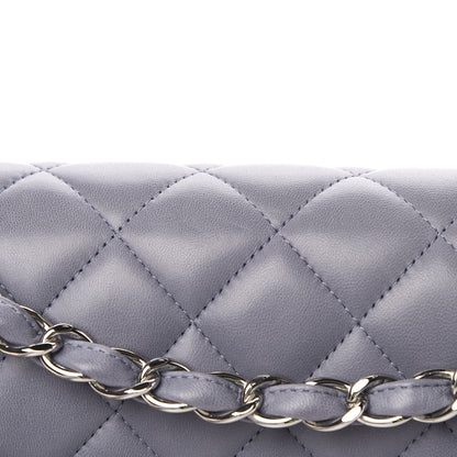 Chanel Lambskin Quilted Maxi Double Flap Light Blue 14 of 15