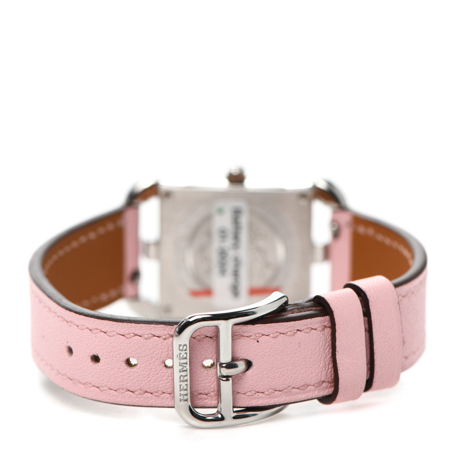 Hermes Stainless Steel Swift Diamond Pink Sapphire Mother of Pearl 23mm Cape Cod Quartz Watch Rose Sakura 3 of 5