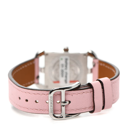 Hermes Stainless Steel Swift Diamond Pink Sapphire Mother of Pearl 23mm Cape Cod Quartz Watch Rose Sakura 3 of 5