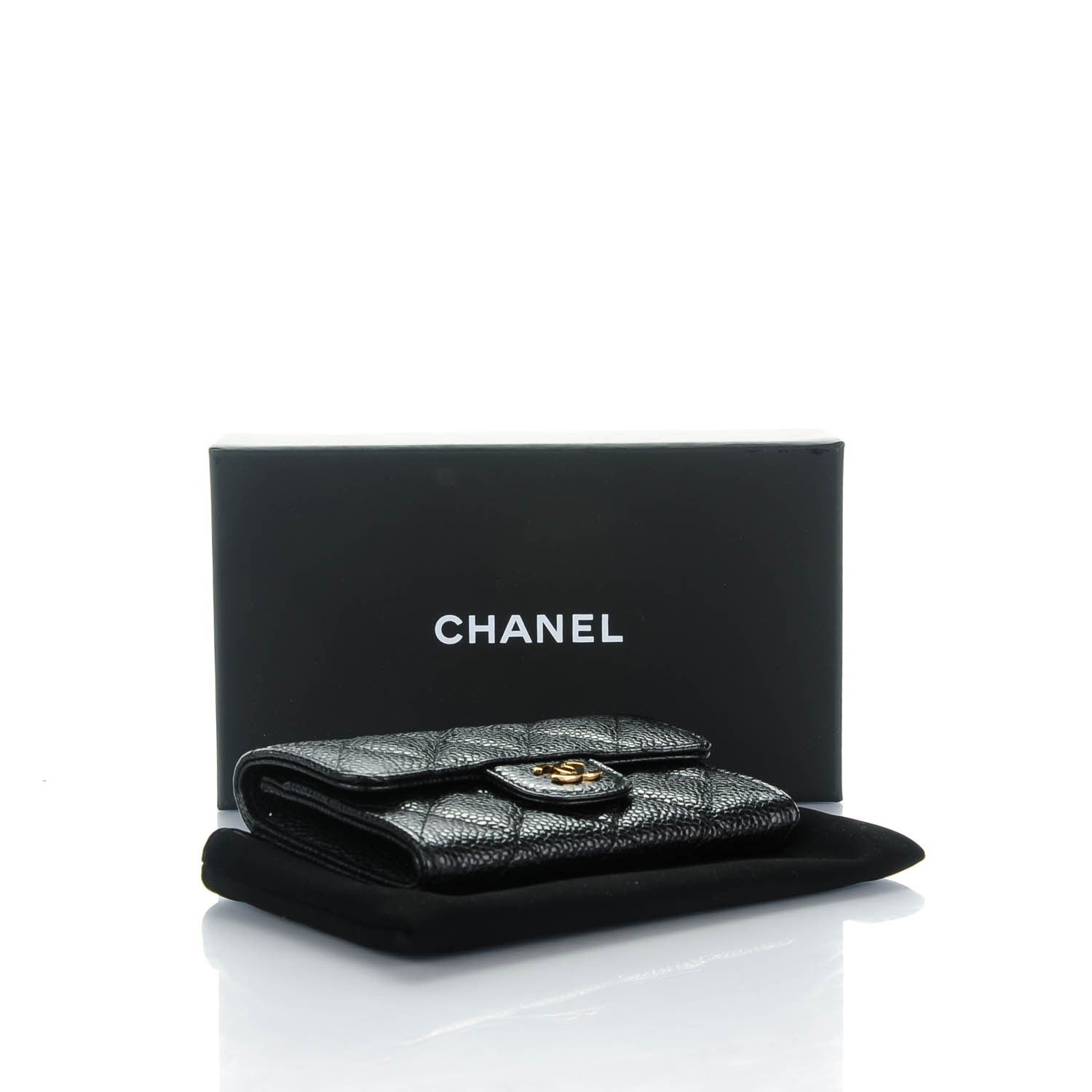 Chanel Caviar Quilted Flap Card Holder Black 4 of 8