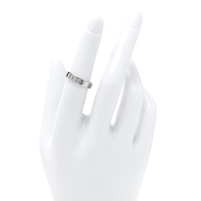 Cartier 18K White Gold 3.5mm LOVE Wedding Band Ring 52 6 2 of 5