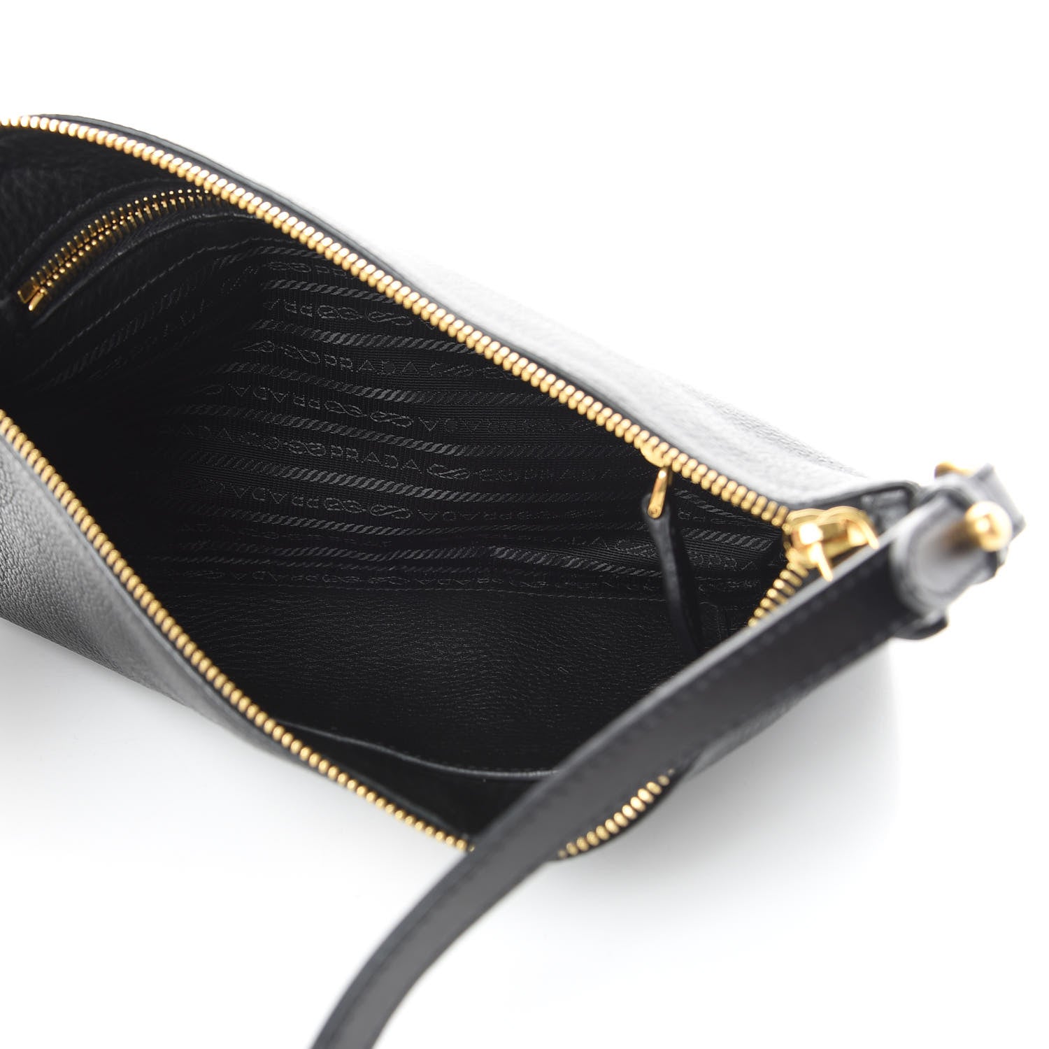 Prada Vitello Daino Crossbody Bag Black 5 of 11