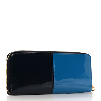 Louis Vuitton Vernis Miroir Clemence Wallet Blue 3 of 7