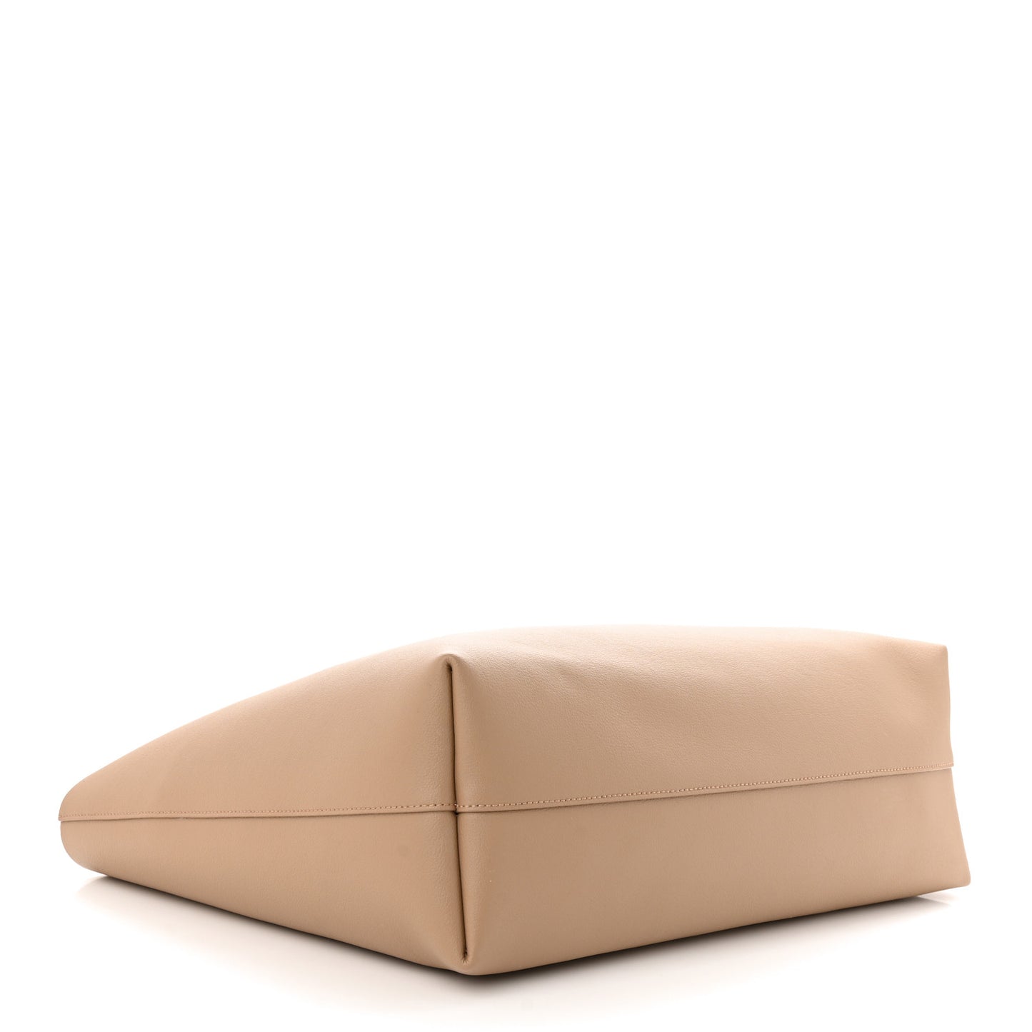 Calfskin Large Shopping Tote Dark Toffee