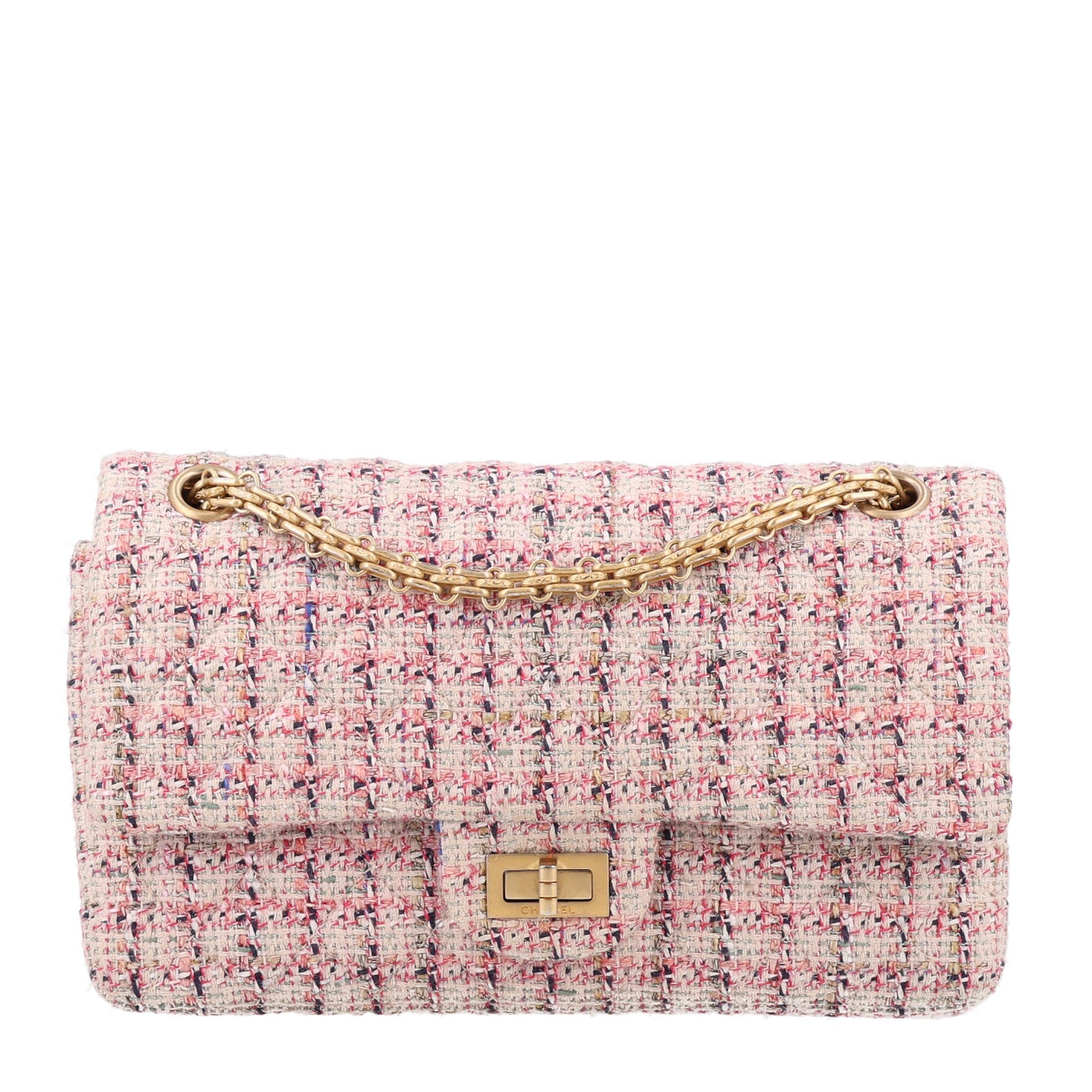 Tweed Quilted 2.55 Reissue 225 Flap Ecru Pink Multicolor