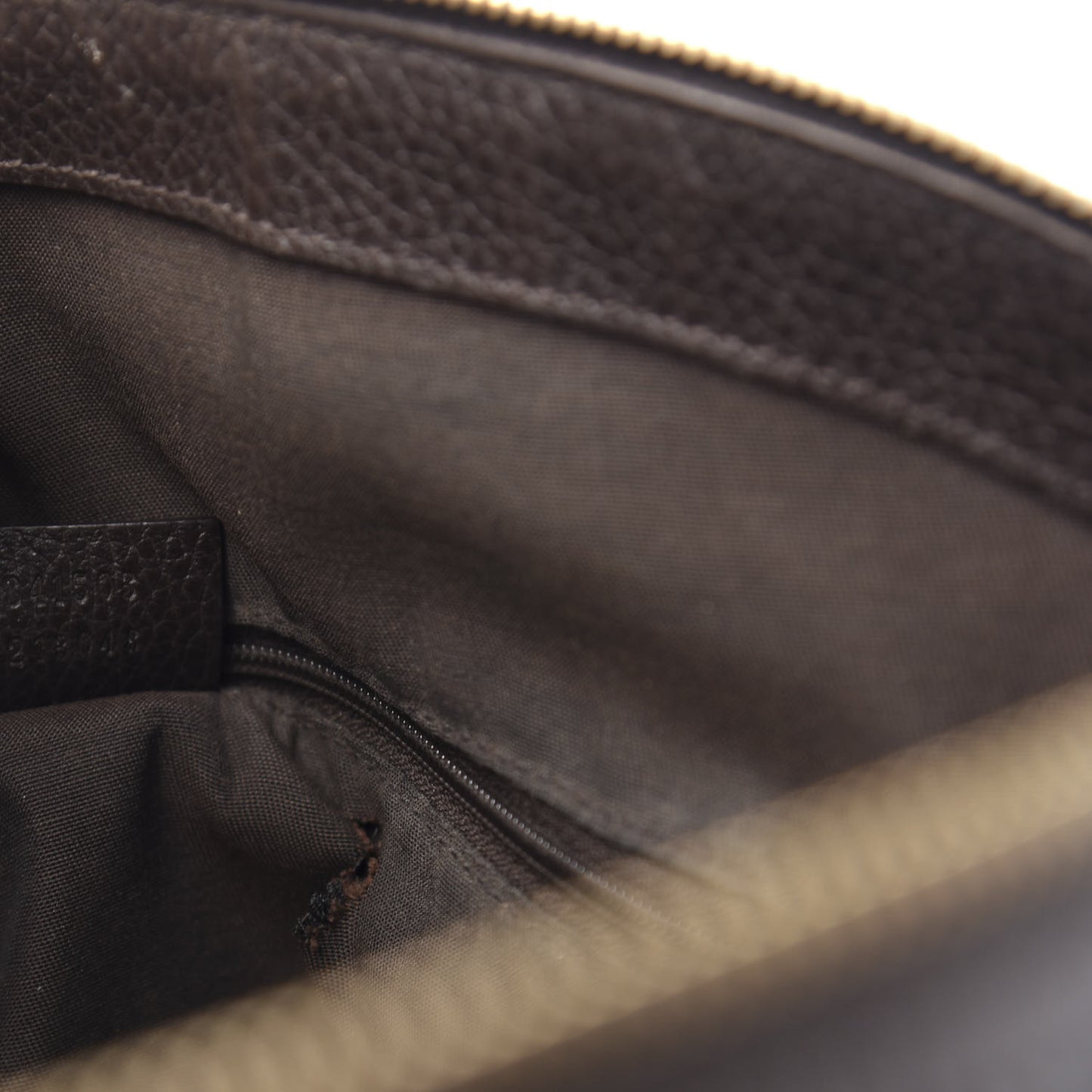 Pebbled Calfskin Medium GG Convertible Dome Satchel Dark Brown