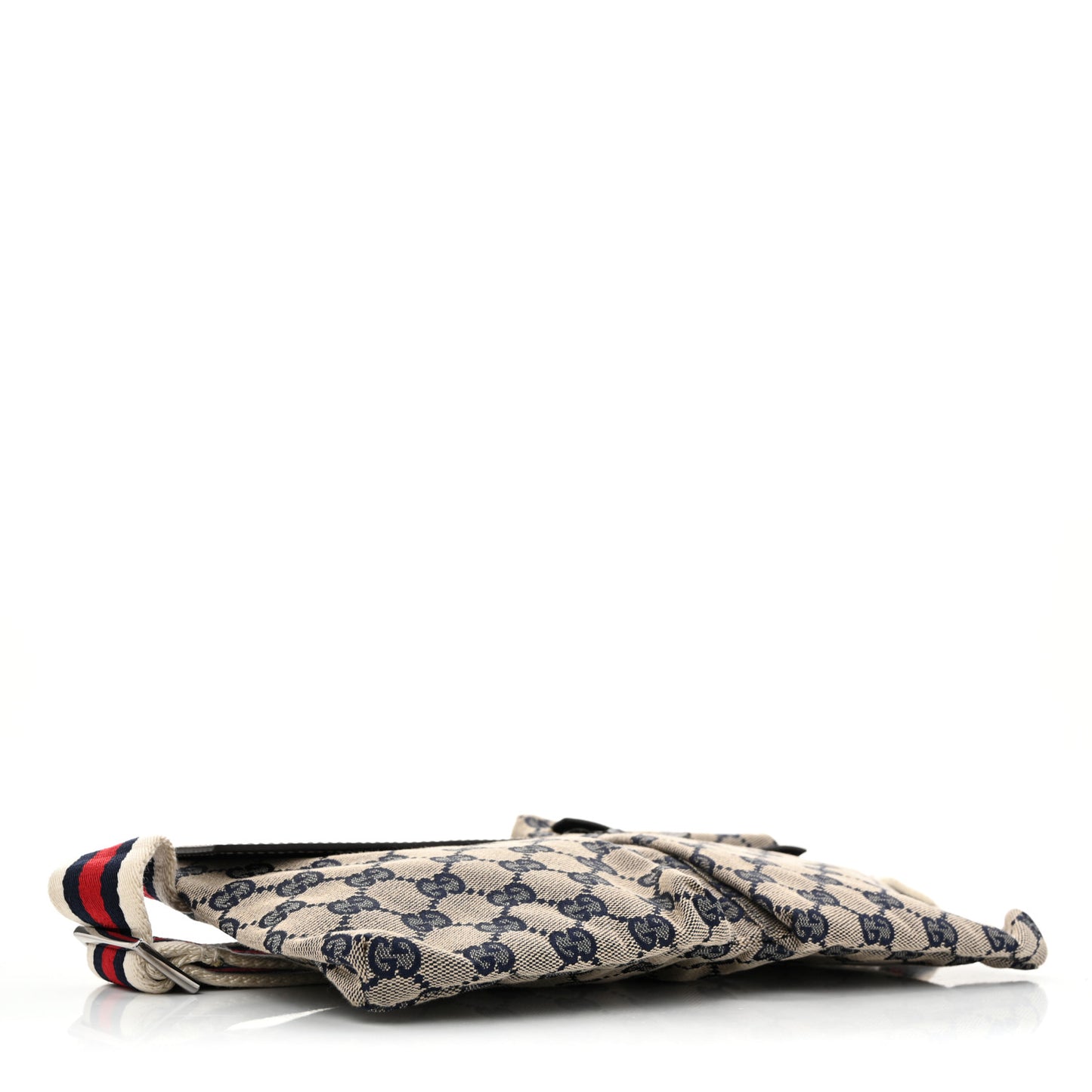 GG Monogram Web Double Pocket Belt Bag Navy