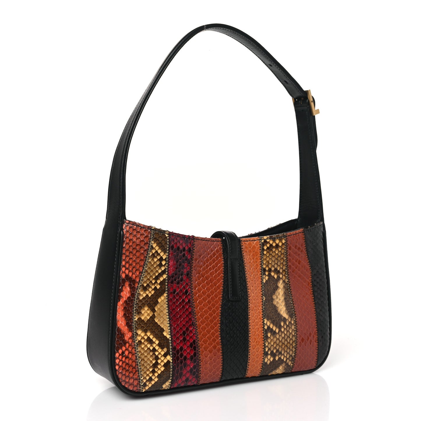 Snakeskin Patchwork Le 5 A 7 Hobo Brown