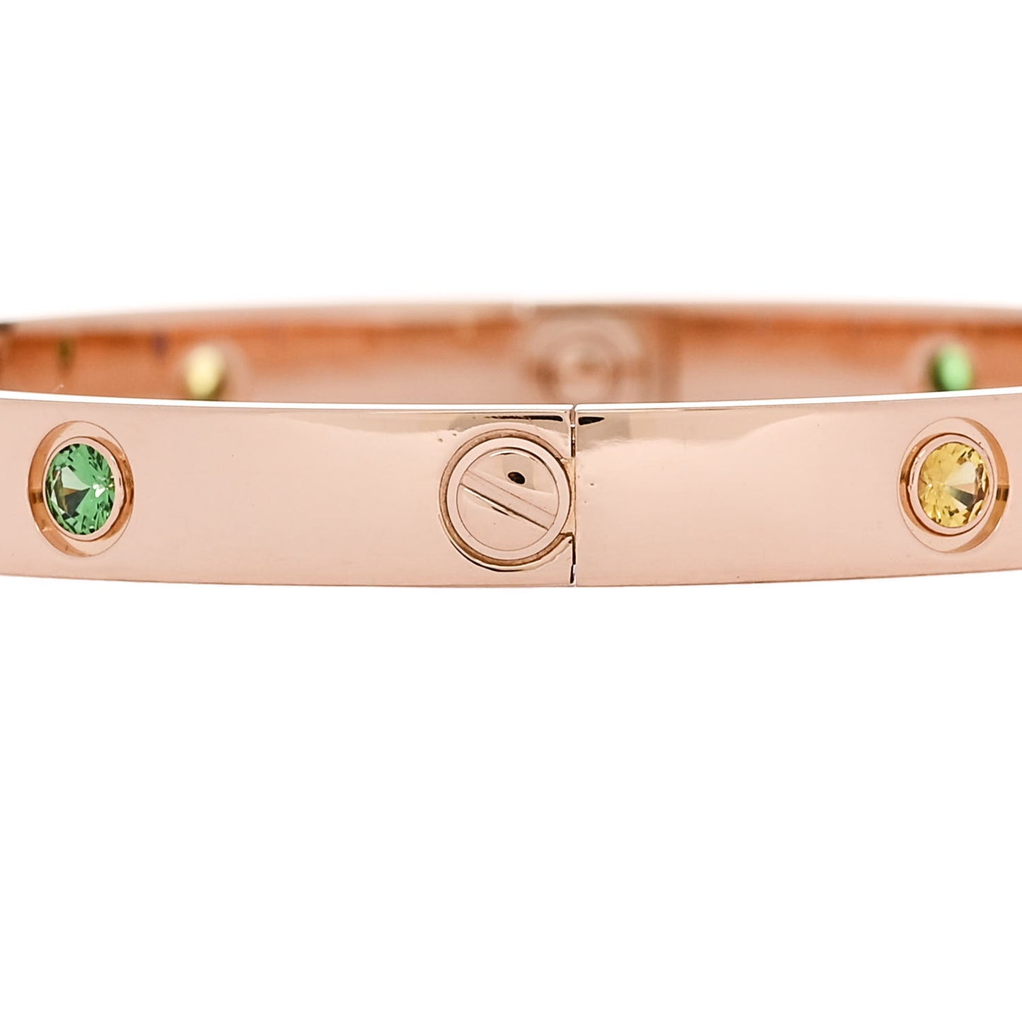 18K Pink Gold Sapphire Garnet Amethyst LOVE Bracelet 18