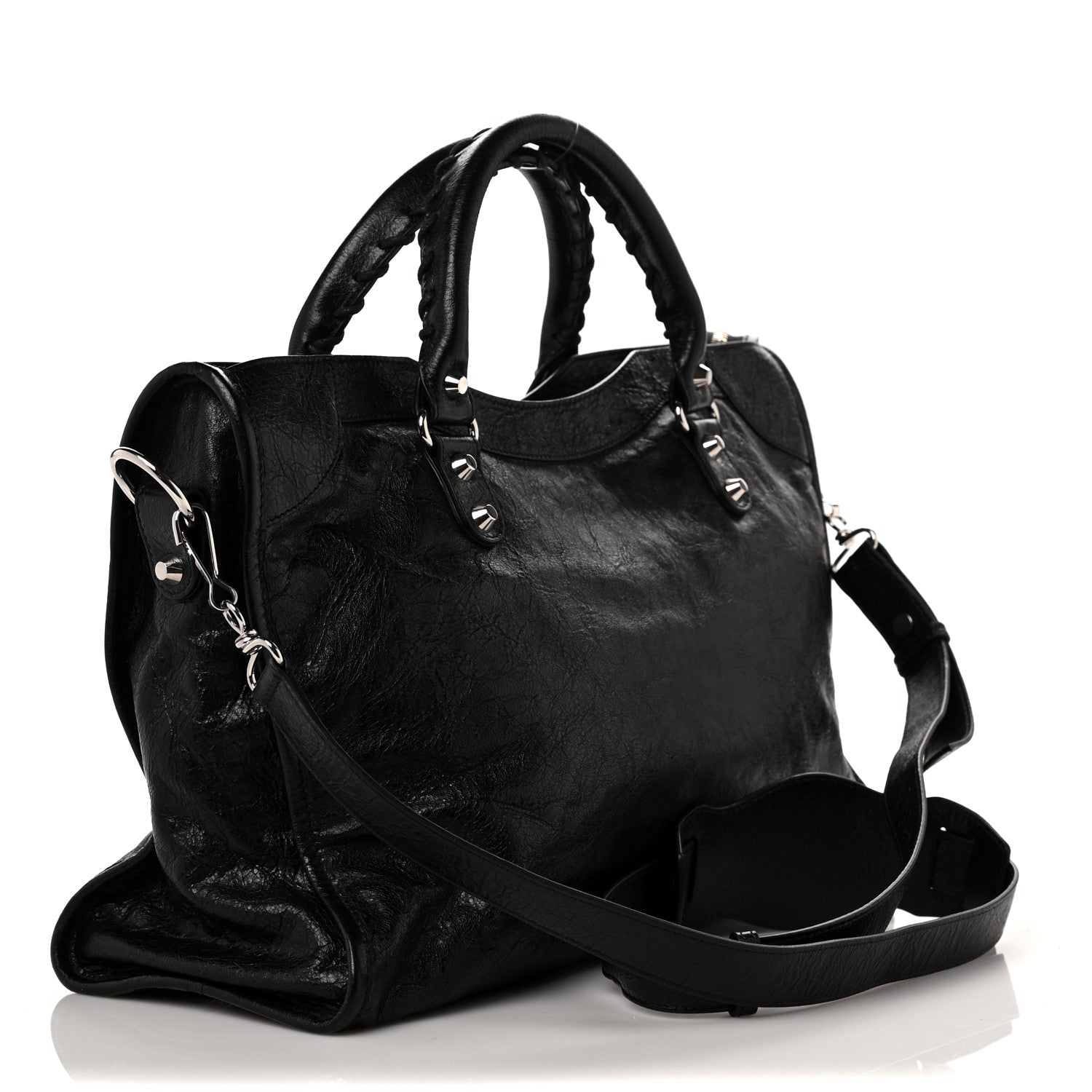 Balenciaga Agneau Classic Silver Hardware City Black 3 of 9