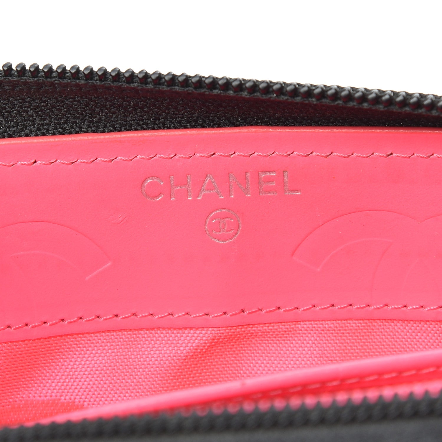 Chanel Calfskin Quilted Cambon Large Gusset Zip Around Wallet Black 6 of 7