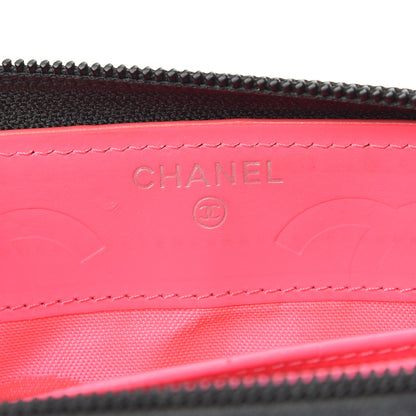 Chanel Calfskin Quilted Cambon Large Gusset Zip Around Wallet Black 6 of 7