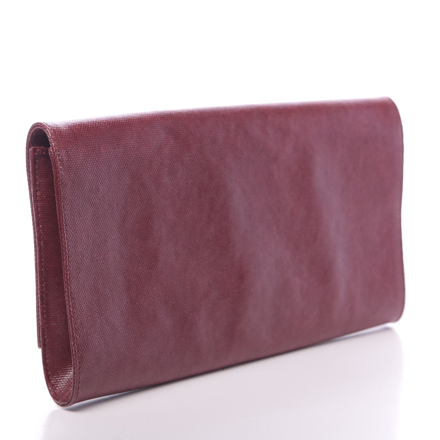 Coated Linen Large Belle De Jour Clutch Palissandre