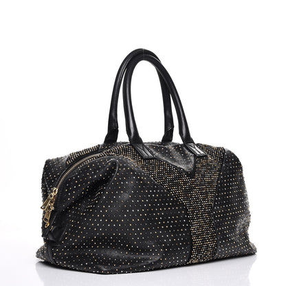 Saint Laurent Calfskin Rock Studded Easy Sac Black 3 of 17