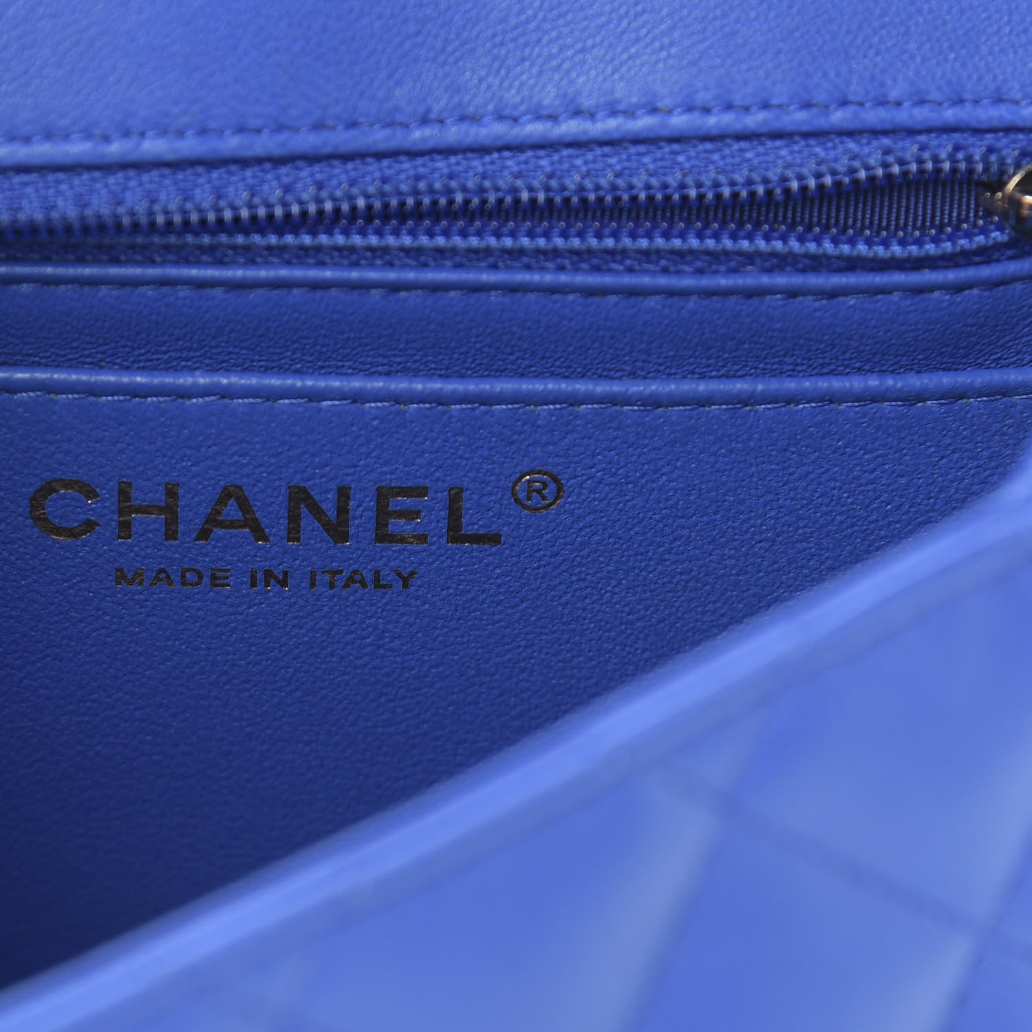 Chanel Lambskin Quilted Mini Square Flap Blue 6 of 11