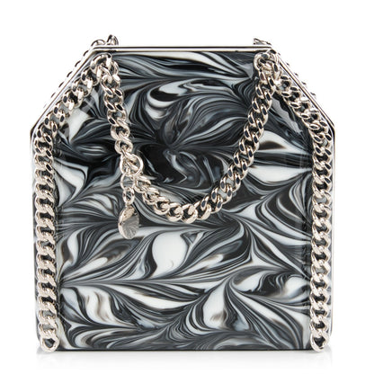 Stella McCartney Marbled Enamel Falabella Crossbody Clutch Black 1 of 6