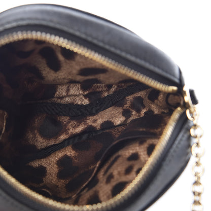 Dolce & Gabbana Lambskin Quilted Round Shoulder Bag Black 5 of 10