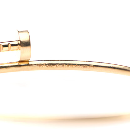 Cartier 18K Yellow Gold Small Juste Un Clou Bracelet 17 3 of 5