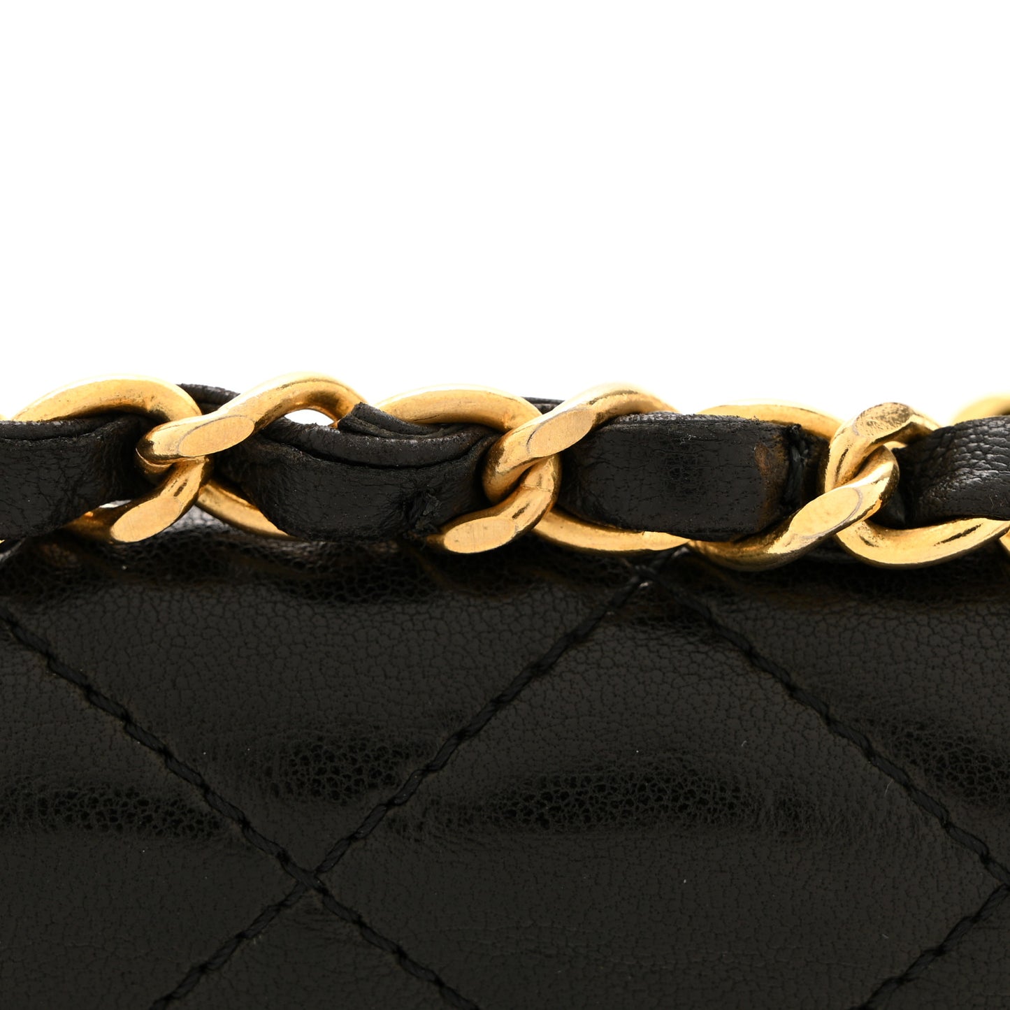 Lambskin Quilted Small Double Flap Black