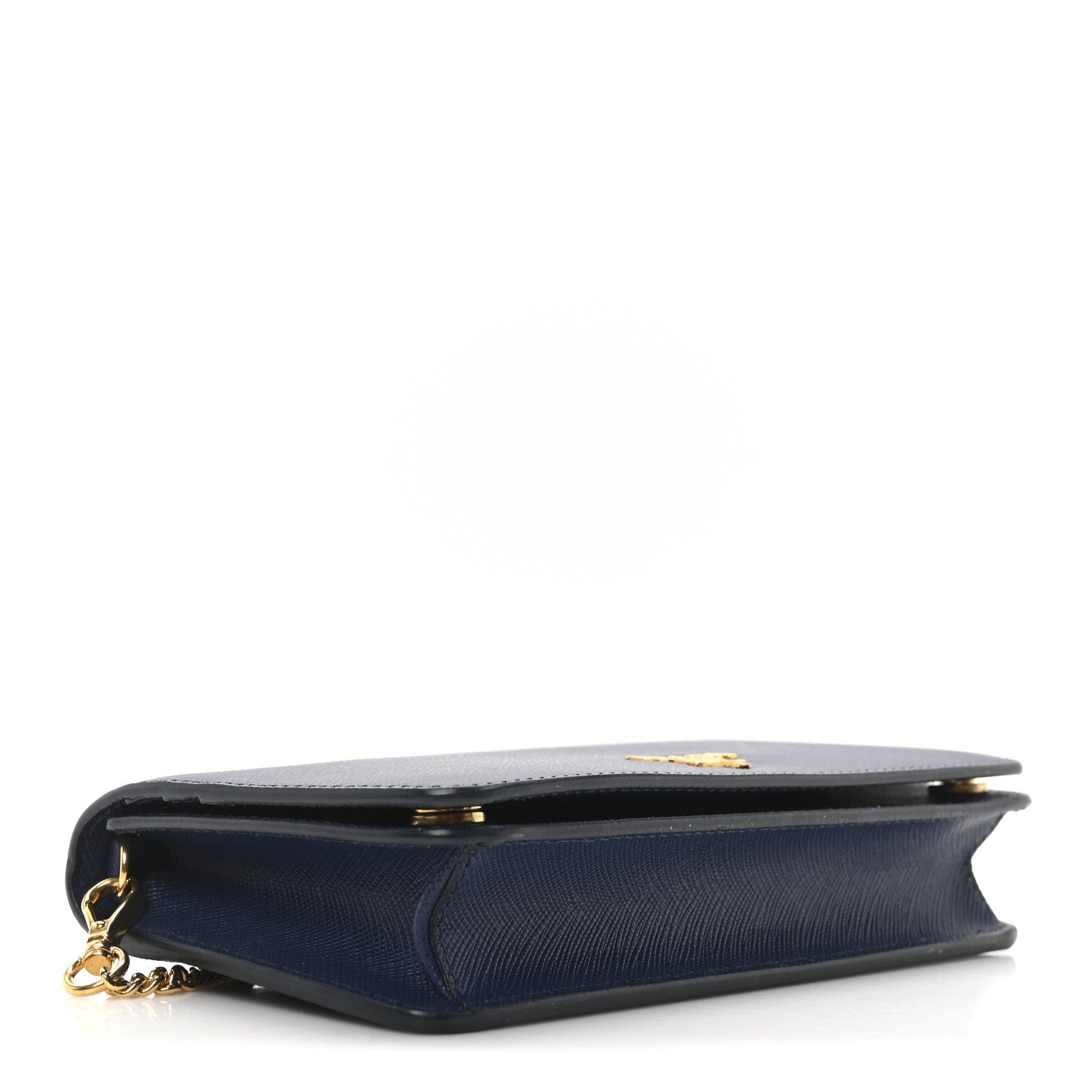Prada Saffiano Metal Oro Mini Bag Bluette 4 of 9