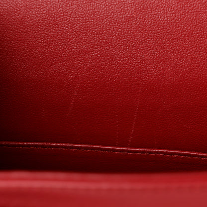 Chanel Lambskin Quilted Maxi Double Flap Red 12 of 13