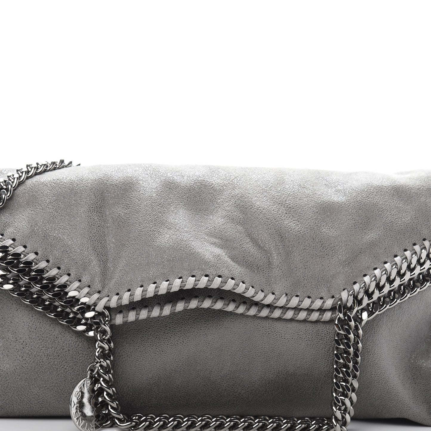 Shaggy Deer Falabella Fold Over Tote Grey