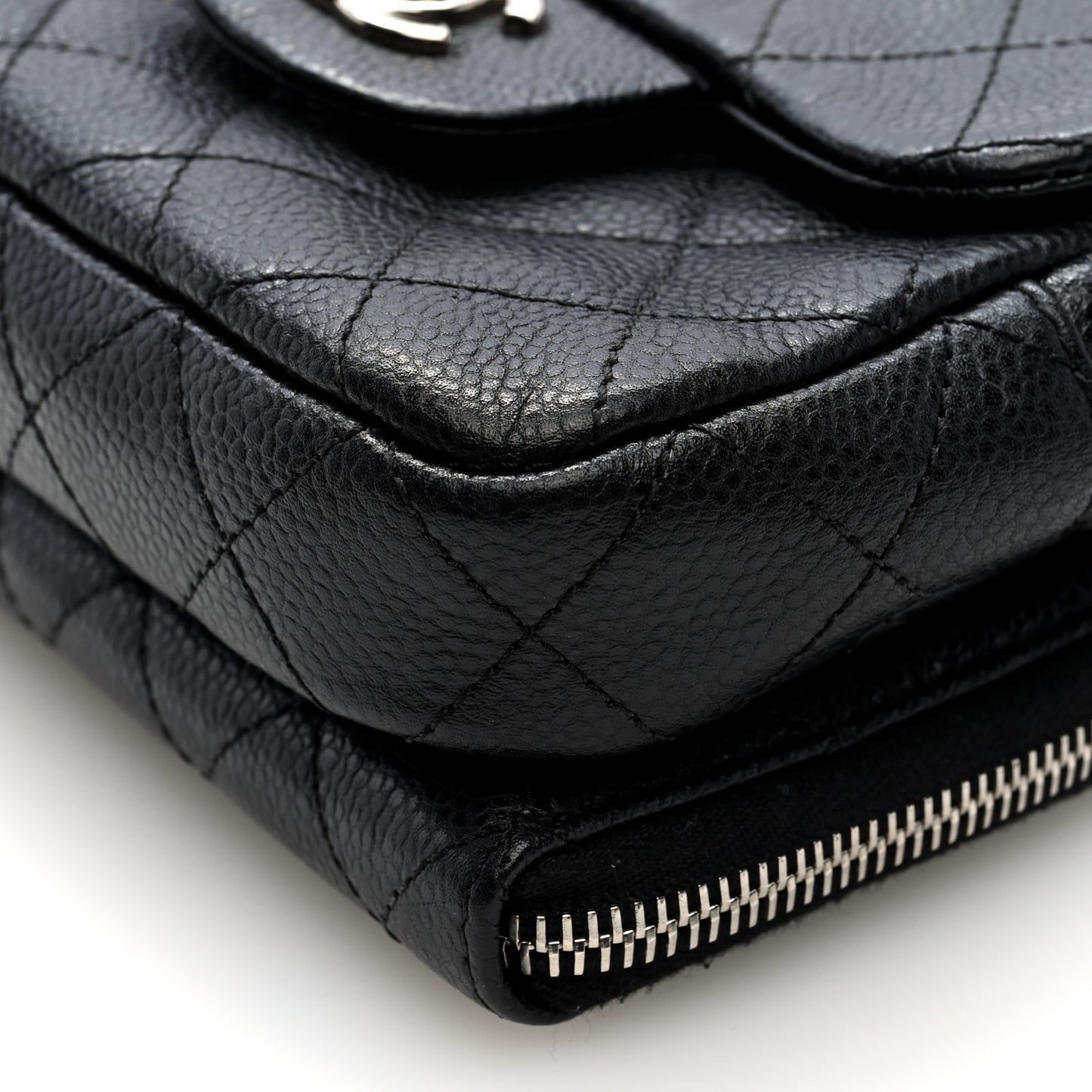 Caviar Quilted New Mini Flap Black