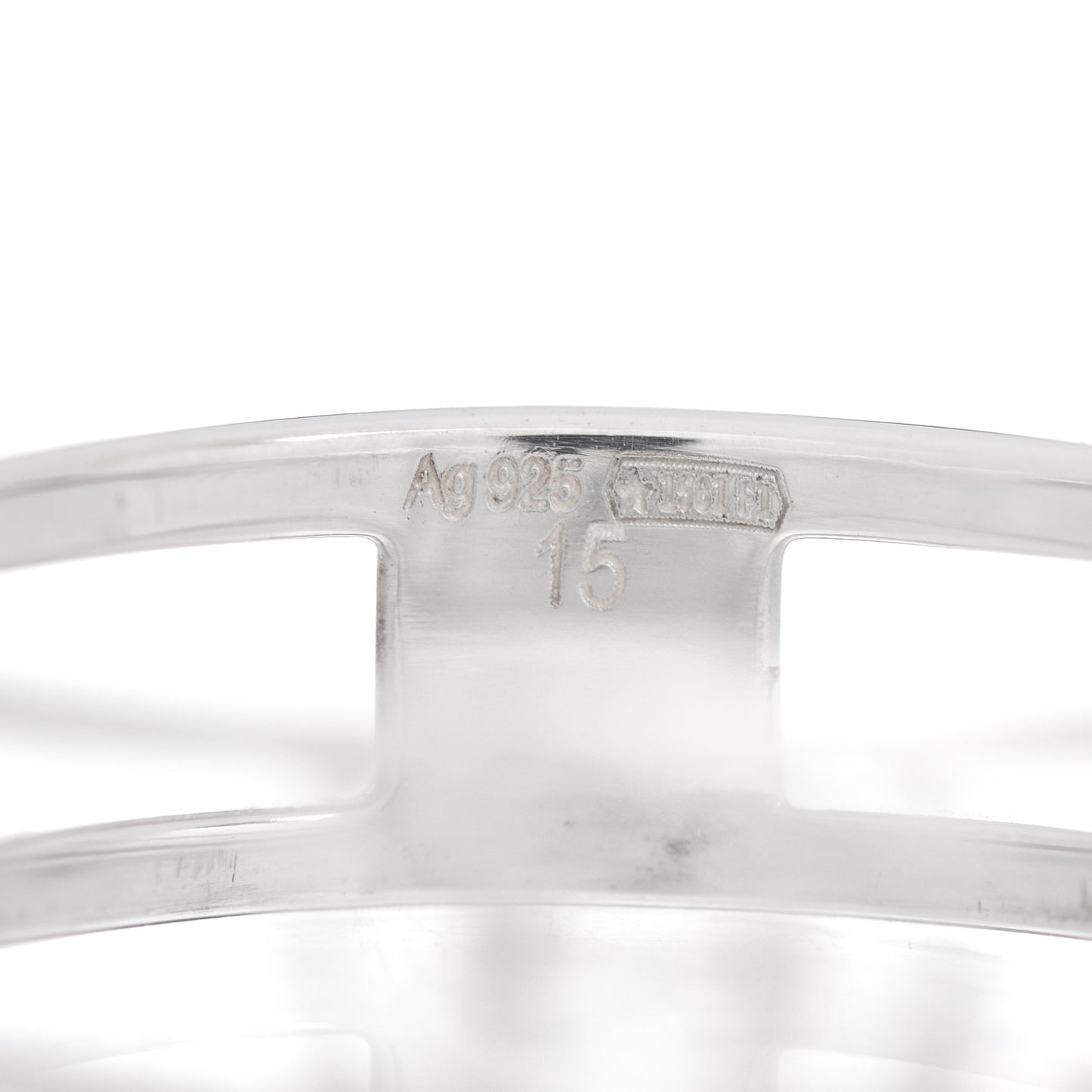 Sterling Silver 6mm Interlocking G Open Band Ring 54 7
