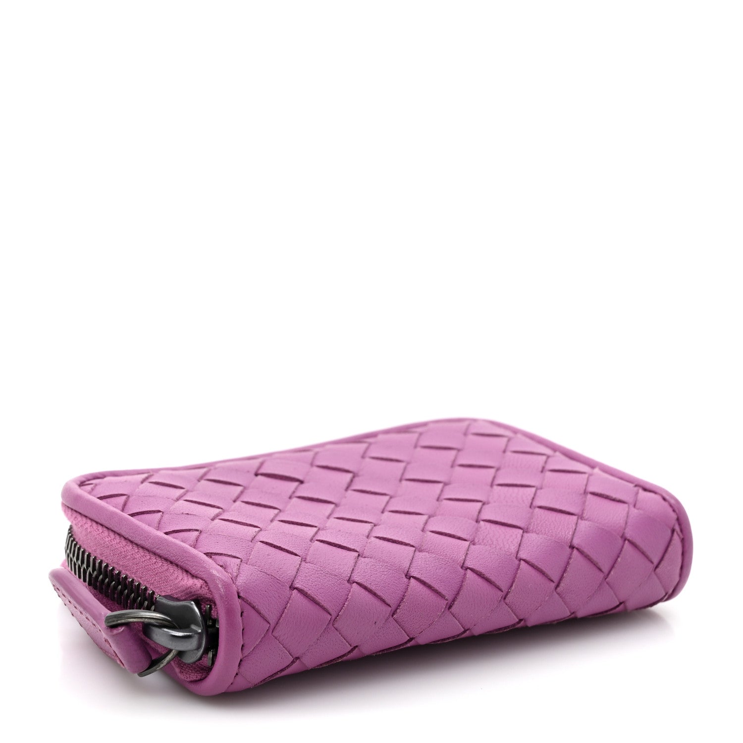 Bottega Veneta Nappa Intrecciato Zip Around Coin Purse Peony 4 of 9