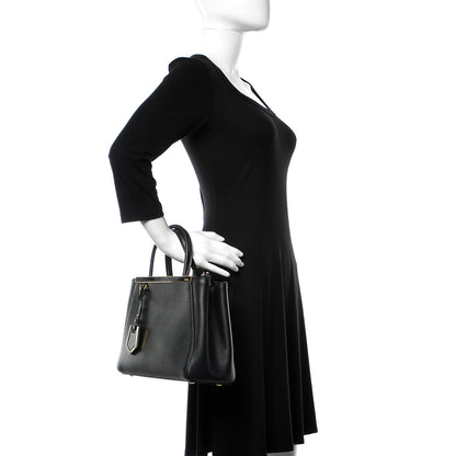 Fendi Vitello Elite Petite 2Jours Tote Black 3 of 9