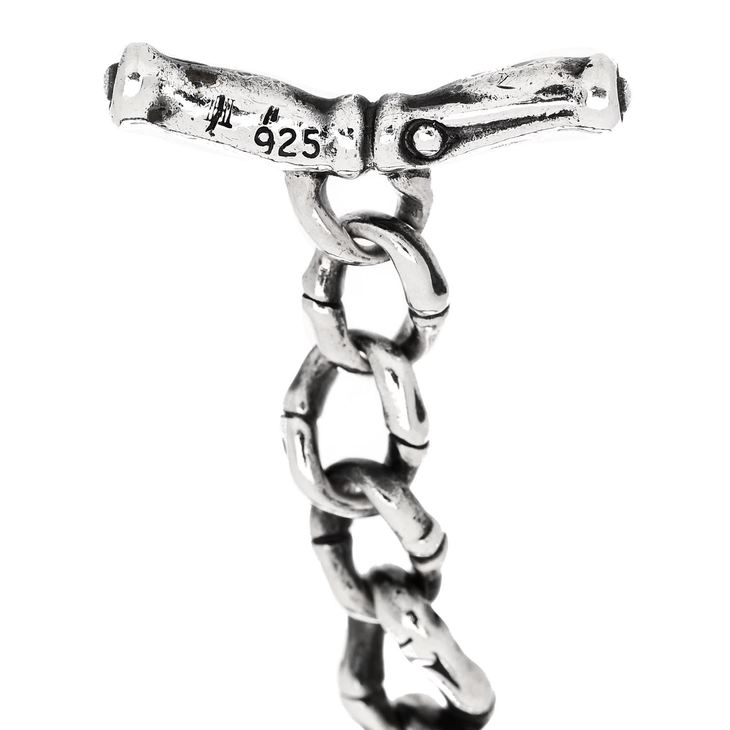 John Hardy Sterling Silver Bamboo Link Chain Toggle Bracelet 3 of 4