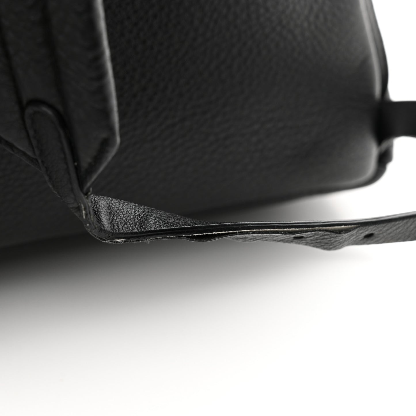 Calfskin Logo Small Everyday Backpack Black White