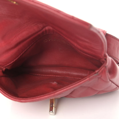 Chanel Lambskin Quilted Flap Waist Belt Bag 65 26 Red 4 of 8