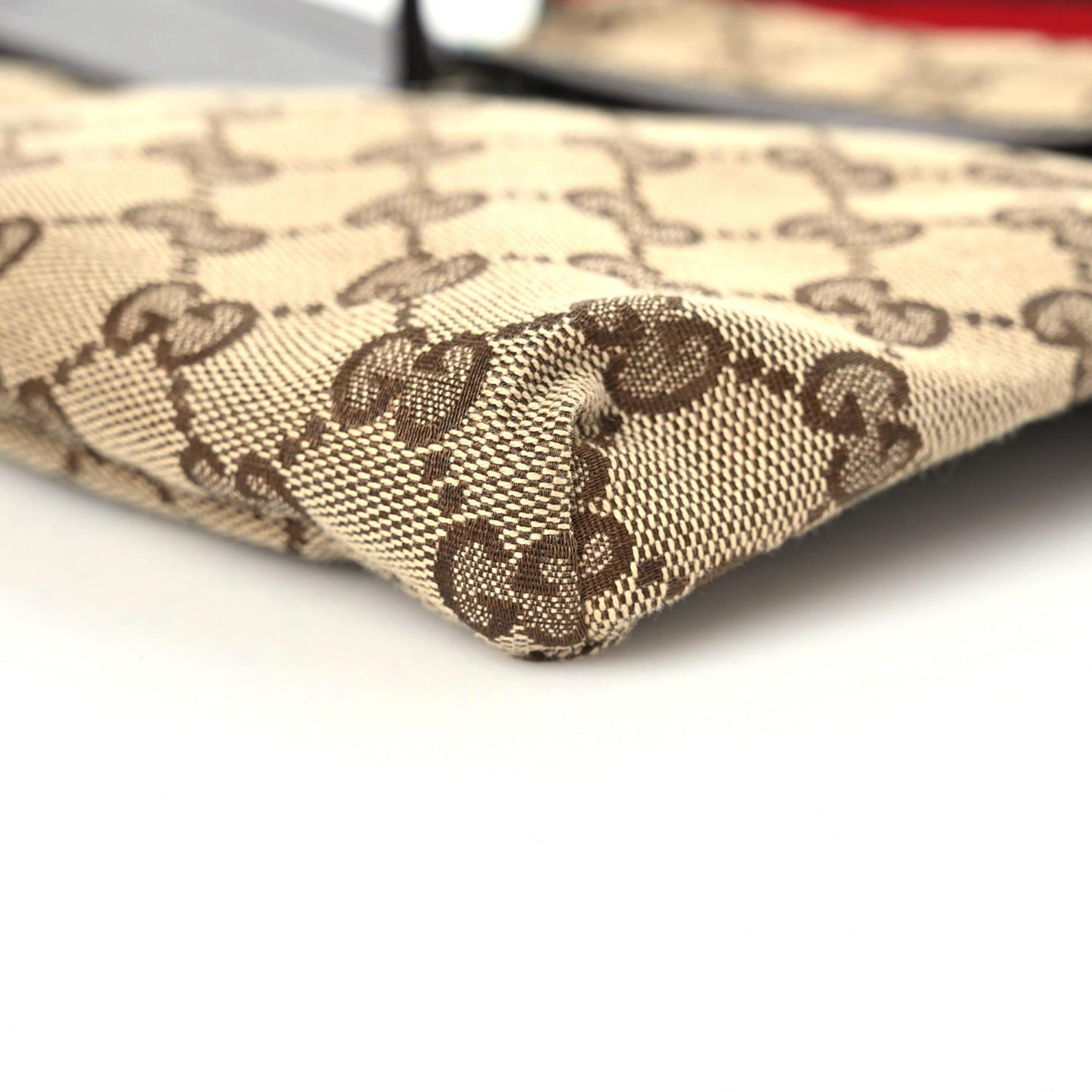 GG Monogram Double Pocket Belt Bag Dark Brown
