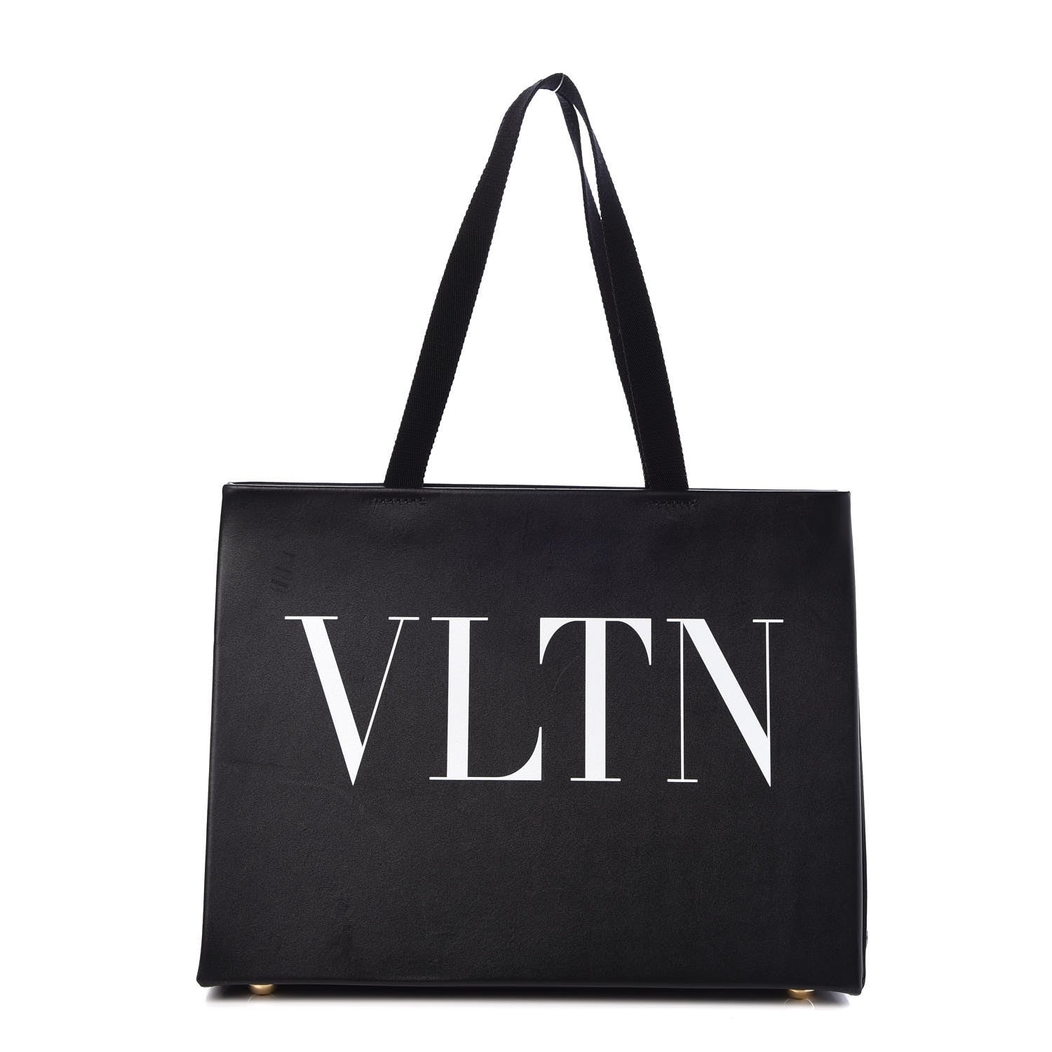 Valentino Garavani Printed Calfskin VLTN Tote Black 1 of 6