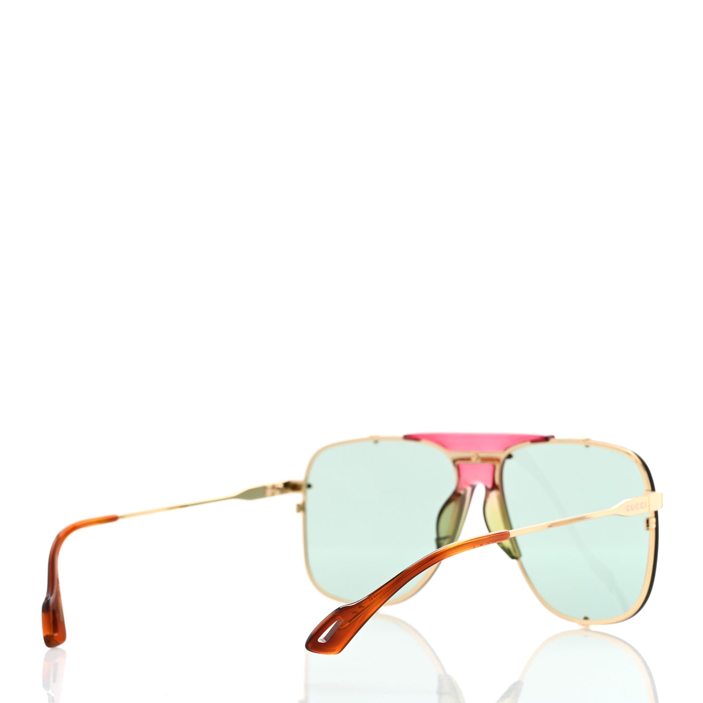 Metal Square Frame Sunglasses GG0739SA Brown